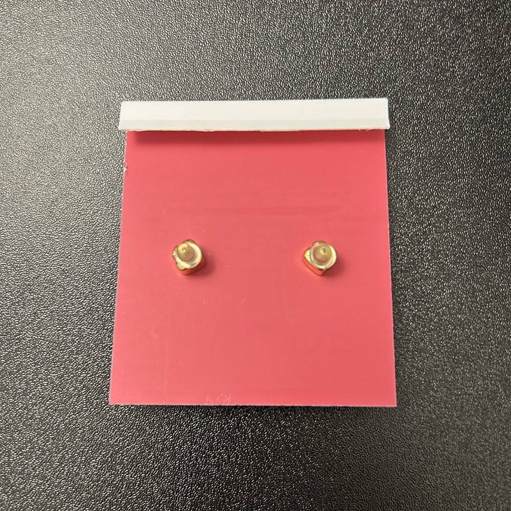 Kate Spade Gold and White Earrings Minimalist Design - Picture 3 of 3